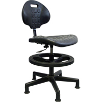 Heavy-Duty Ergonomic Seating, Polyurethane, Black, 250 lbs. Capacity OJ966 | Fastek