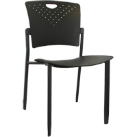 MaxX StaxX Stackable Chairs, Polypropylene, 17-1/4" High, 275 lbs. Capacity, Black Fastek