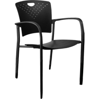 MaxX StaxX Stackable Chairs, Polypropylene, 17-1/4" High, 275 lbs. Capacity, Black Fastek
