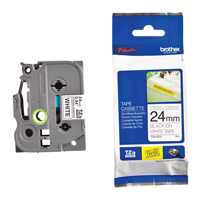 Ruban industriel lamin&eacute;, 24 mm x 13', Noir sur blanc Fastek