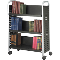 Scoot™ Book Carts, 200 lbs. Capacity, Black, 14-1/4" D x 33" L x 44-1/4" H, Steel ON737 | Fastek