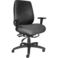 Cierra Heavy Duty Ergonomic Chairs, Fabric, Grey, 400 lbs. Capacity Fastek