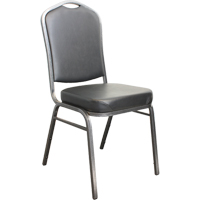 Stacking Chairs, Vinyl, 37" High, 275 lbs. Capacity, Black Fastek