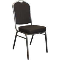 Stacking Chairs, Fabric, 37" High, 275 lbs. Capacity, Black Fastek