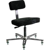 SF 160™ Ergonomic Welding Chair, Mobile, Adjustable, Fabric Seat, Black/Grey OP278 | Fastek