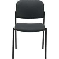Armless Stacking Chairs, Fabric, 32" High, 300 lbs. Capacity, Charcoal Fastek