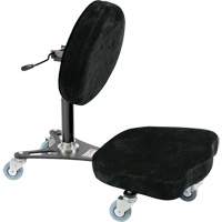 Flex™ Ergonomic Welding Chair, Mobile, Adjustable, Fabric Seat, Black/Grey OP427 | Fastek