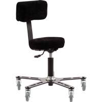 SF 150™ Ergonomic Welding Chair, Mobile, Adjustable, Fabric Seat, Black/Grey OP454 | Fastek