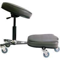 Chaise ergonomique Flex<sup>MC</sup>, Mobile, Ajustable, Vinyle Siège, Noir/gris OP510 | Fastek