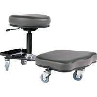 Flex Ergonomic Chair, Vinyl, Black/Grey Fastek