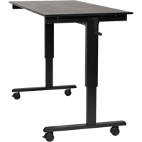 Adjustable Stand-Up Desk, Stand-Alone Desk, 48-1/2" H x 59" W x 29-1/2" D, Black OP532 | Fastek