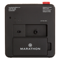 Desk Alarm Clock, Analog, Battery Operated, 3.5" W x 1.5" D x 3.75" H, Black Fastek