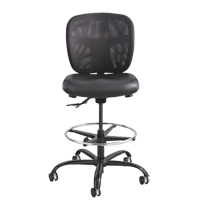 Tabouret robuste Vue, Vinyle, Noir, Capacit&eacute; 350 lb Fastek