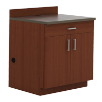 Modular Base Cabinet, Melamine, 39" H x 36" W x 25" D, Mahogany Fastek