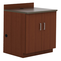 Modular Base Cabinet, Melamine, 2 Shelves, 39" H x 36" W x 25" D, Mahogany Fastek