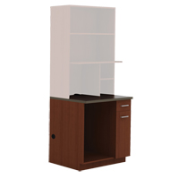 Modular Cabinet, Melamine, 39" H x 36" W x 25" D, Mahogany Fastek