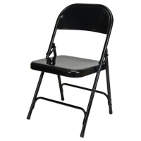 Folding Chair, Steel, Black, 300 lbs. Weight Capacity Fastek