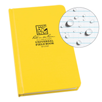 Bound Book, Hard Cover, Yellow, 160 Pages, 4-5/8" W x 7-1/4" L Fastek