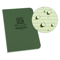 Memo Book, Soft Cover, Green, 112 Pages, 3-1/2" W x 5" L Fastek