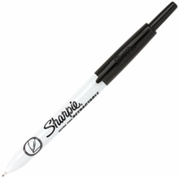 Retractable Permanent Marker, Ultra Fine, Black Fastek