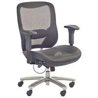 Economical Big & Tall Chair, Mesh, Black, 450 lbs. Capacity OQ712 | Fastek