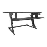 Goya™ Sit-Stand Workstation, Desktop Unit, 20" H x 42" W x 16" D, Black OQ762 | Fastek