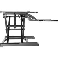 Goya™ Sit-Stand Workstation, Desktop Unit, 22" H x 31-1/2" W x 24" D, Black OQ763 | Fastek