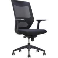 Activ Series Synchro-Tilt Office Chair, Fabric/Mesh, Black, 275 lbs. Capacity Fastek