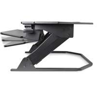 Goya Sit-Stand Corner Work Station, Desktop Unit, 20" H x 42" W x 37-4/5" D, Black Fastek
