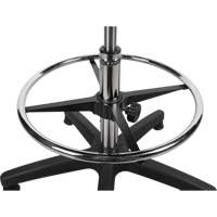Heavy-Duty Ergonomic Stool, Stationary, Adjustable, 39” - 48”, Polyurethane Seat, Black Fastek