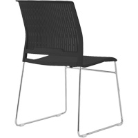 Stacking Chairs, Polypropylene, 32-3/8" High, 250 lbs. Capacity, Black Fastek