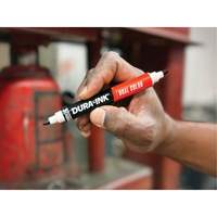 Markal&reg; Dura-Ink&reg; Dual Colour Permanent Ink Marker, Black/Red, Bullet Tip Fastek