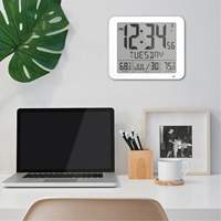 Digital Desktop Clock, Digital, Battery Operated, Black OR502 | Fastek