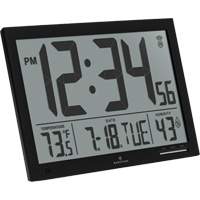 Slim Jumbo Self-Setting Wall Clock, Digital, Battery Operated, White OR503 | Fastek
