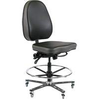 SF-190 Industrial Chair, Vinyl, Black OR510 | Fastek