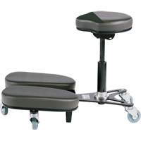 Chaise à genoux réglable, Vinyle, Noir/gris OR511 | Fastek