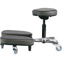 STAG4 Adjustable Kneeling Chair, Vinyl, Black/Grey Fastek