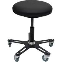 OmniStool Industrial Stool, Mobile, Adjustable, 22-1/2", Vinyl Seat Fastek