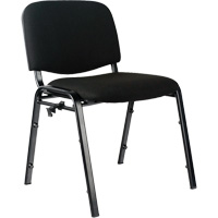 Stacking Chairs, Fabric, 32" High, 250 lbs. Capacity, Black Fastek