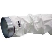 White 12" x 12' Distribution Ducting Kit, Adapter & Clamp Fastek