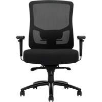 Raven 400 High-Back Heavy-Duty Synchro-Tilter, Mesh, Black, 400 lbs. Capacity Fastek