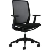 Kody High-Back Synchro-Tilter Chair, Mesh, Black, 300 lbs. Capacity Fastek