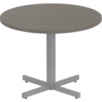 Table ronde &agrave; hauteur r&eacute;glable Newland, 36" lo x 36" la x 29" h, Dessus de 1", Stratifi&eacute;, Brun Fastek