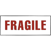 &eacute;tiquettes pour traitement sp&eacute;cial Fragile, 6" lo x 2" la, Rouge/blanc Fastek