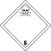 TDG Shipping Labels, Class 6.1, Toxic Substances, Vinyl Fastek