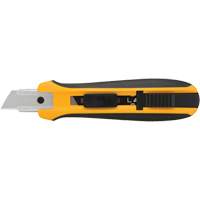 Couteau de s&eacute;curit&eacute; &agrave; cinq positions, 18 mm, Argent, Prise en Caoutchouc Fastek