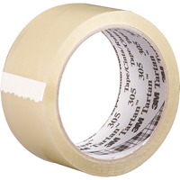 Tartan 305 Box Sealing Tape, Acrylic Adhesive, 1.6 mil, 48 mm (2") x 100 m (328') Fastek