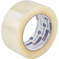 Box Sealing Tape, Acrylic Adhesive, 2 mils, 48 mm (1-22/25") x 99.97 m (328') Fastek