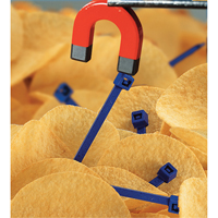Metal Detectable Cable Ties, 5-9/10" L, 30 lbs. Tensile Strength PF429 | Fastek