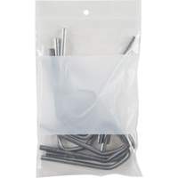 White Block Poly Bags, Reclosable, 6" x 4", 2 mils Fastek